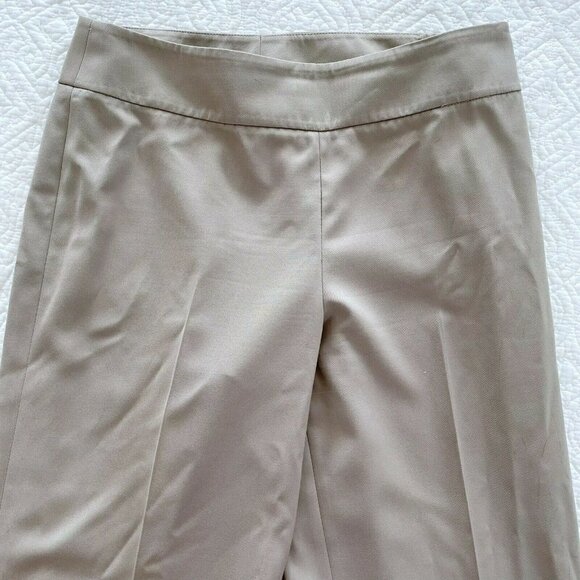 AKRIS Punto Women's Sz 10 Tan 100% Wool Pleated Dress Pants Trousers Side Zip - Picture 4 of 10